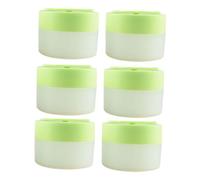 VALICLUD 6pcs Refillable Matte Round Plastic Jars with Replaceable Inner Liners and Screw Lids Travel Makeup Containers for Face Cream Lip Balm Lotion Storage with Magnetic Spoon