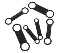 VALICLUD 6Pcs Replacement Silicone Dog Collar Loops Elastic Noise-Reducing Pet Id Tag Holders Silent Slide-On Rings for Small, Medium, Large Dogs Collar