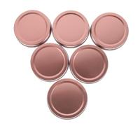 VALICLUD 6pcs Reusable Canning Jar Lids Covers with Airtight Seal for Home Storage Rose Gold for Preserving Decorating Your Jars
