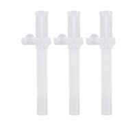 VALICLUD 6pcs Reusable Silicone Straws Replacement Drinking Bottle Straws with Smooth and Burr-Free Surface Elegant White for Water Bottles