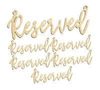 VALICLUD 6pcs Reusable Wooden Hanging Reserved Signs for Wedding Seating Elegant DIY Chair Markers Rustic Place Cards for Banquets and Parties and Practical Wedding Supply