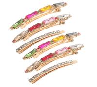 VALICLUD 6pcs Rhinestone Hair Side Clips Set for Women and Crystal Barrettes Hairpins Elegant Hair Accessories to Enhance Simple Hairstyles and Daily Wear