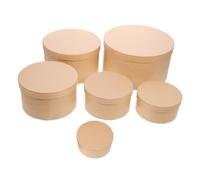 VALICLUD 6pcs Round Boxes Lids Multi-functional Boxes Holiday Festival Biscuits