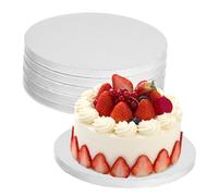 VALICLUD 6pcs Round Cake Boards Corrugated Paper Cake Base Boards for Wedding Birthday Party Display