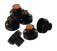VALICLUD 6pcs Screw Base LED Lamp Holders Black Flat Head Mini Light Socket Bulb Holder for Electrical Experiments DIY Circuits Compatible with Miniature Bulbs