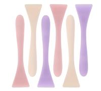 VALICLUD 6pcs Silicone Face Mask Applicator Brush for Mud Clay Gel Masks Soft Tools Purple White Pink Colors for Skincare Routine