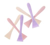 VALICLUD 6pcs Silicone Face Mask Brush Mud Clay Applicator Tool for Skincare Facial Cleansing Includes Purple White Pink Colors for Gentle Application
