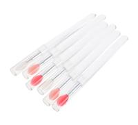 VALICLUD 6Pcs Silicone Lipstick Applicator with Protective Lid Skin-friendly Soft Lip Mask Brushes for Precise Makeup Application Portable and Cosmetic Tools for Women