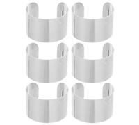 VALICLUD 6pcs Silver Adjustable Wide Open Cuff Bangle for Women Bridesmaids