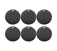 VALICLUD 6pcs Stainless Steel Round Pet Id Tags Blank with Hole for Engraving, Dog Collar Charms, Small Puppy Name Tags for Laser Engraving and Pet Identification