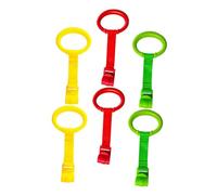 VALICLUD 6pcs Standing Pull Tab Crib Rings Boy Girl Learning Hand Pull Ring Bed Walker Tool Playpen Hanging