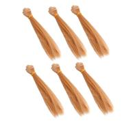 VALICLUD 6pcs Synthetic Doll Hair Wigs for DIY Crafting Extensions Straight Wig Supplies for Doll Styling Easy to Maintain Accessories for Creative Play and