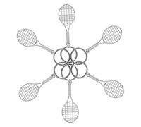 VALICLUD 6pcs Tennis Ball Keychain Pack Sports Keyring Ball Pendant Fun-Key for Women and Boys