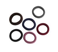VALICLUD 6pcs Thicken Seamless Elastic Hair Ties for Women Durable Ponytail Holders Deep Brown Navy Blue Black Dusty Pink and Grey Hair Accessory for All Occasions