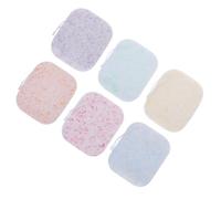VALICLUD 6pcs Thickened Facial Sponges Makeup Remover Pads Reusable Women Face Cleaning Pads for Daily Cleansing and Gentle Skin Care with Chamomile Green Tea Lavender Orange Blueberry and