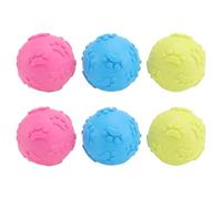VALICLUD 6pcs Tpr Dog Chew Toys Balls for Puppies and Dogs, Sturdy Squeaky Teething Toys Accelerating Teeth Growing, for Home Use to Relieve Boredom and Promote Healthy Random Color