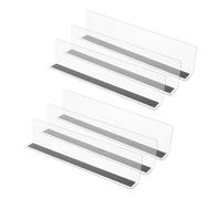 VALICLUD 6pcs Transparent Pet Shelf Dividers with Magnetic Strips Supermarket Commodity Organizers for Classification and Stable Shelf Separation Compact for Neat Storage Racks