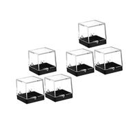 VALICLUD 6pcs Transparent Plastic Rock Display Box for Gemstone Jewelry Storage and Specimen Collection Compact Organizer for Mineral Collectors Clear Visibility Square Case for Rocks and