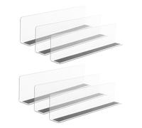 VALICLUD 6pcs Transparent Shaped Shelf Dividers with Magnetic Strip Supermarket Commodity Organizers Stable and Compact Classification Boards for Neat Storage and Easy Access