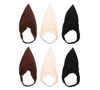 VALICLUD 6pcs Triangle Bandana Elastic Boho Cotton Head Scarf for Women Solid Hair Wrap Slip Kerchief