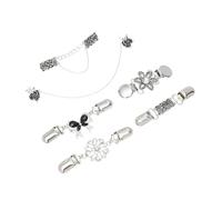 VALICLUD 6Pcs Vintage Brooch Clips for Women Retro Sweater and Scarf Fasteners Elegant Cardigan Clips Accessories for Shawls Blouses and Vests