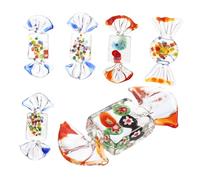 VALICLUD 6pcs Vivid Japanese Style Glass Candy Ornament for Home Decoration Artistic Desktop Adornment and Elegant Premium Quality Craftsmanship