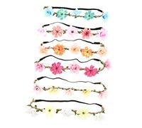 VALICLUD 6pcs Wedding Floral Headband Set Bridal Flower for Women for Photo Shoots Parties and Special Occasions Includes and Designs