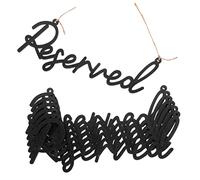 VALICLUD 6Pcs Wedding Reserved Chair Signs Wooden Hanging Table Plates Wear Resistant Decorative Activity Supplies for Seating Arrangement and Event Decoration
