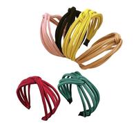 VALICLUD 6pcs Women Wide Headband Set Black Fascinator Pink Hairbands for Women Elegant Cross Knot Headpiece