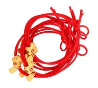 VALICLUD 6pcs Year Hairbands Red Hair Ties Chinese Tassel Stretchy No Damage Elastic Hair Accessories for Girls for Ponytail Holders and Holiday Decorative Use