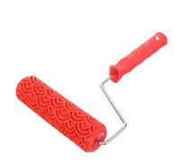 VALICLUD 7 Inch Textured Rubber Paint Roller for Wall Decoration, Comfortable to Hold with Embossing Texture, Suitable for Wall and Cabinet Painting, Patterned Texture Paint Roller