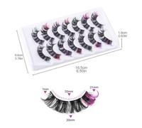 VALICLUD 7 Pairs Colored False Lash Extensions Curl Lash Clusters for Women DIY Curl Eyelashes with Vibrant Colors Lightweight Faux Eyelashes for Parties Weddings and Makeup Artists