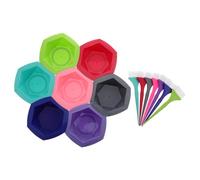 VALICLUD 7 Sets Professional Hair Dyeing Kit with Hair Tinting Bowls and Brushes for Even Application Easy Mixing and Sectioning Suitable for Home and Travel Use