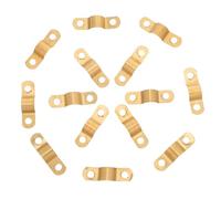 VALICLUD 70pcs Copper Tube Clamp U-Shaped Pipe Strap Bracket 6-8mm Double Hole Saddle Clamp for Plumbing and Refrigerator Coil Repair