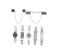 VALICLUD 7Pcs Retro Alloy Brooch Vintage Clothing Clips for Scarf Sweater Shirt Decoration Stylish Duckbill Pin for Weddings Parties Daily Wear
