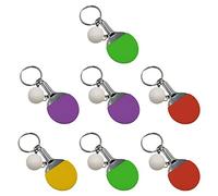VALICLUD 7pcs Table Tennis Racket Keychain Key Rings Tags Creative Keychain Bag Pendant