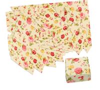 VALICLUD 80pcs Boxes Square Paper Soap Boxes Decorative Flower Pattern Packing Cases for Crafts and Candles Paper Storage for Home and Shops