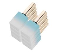 VALICLUD 8pcs 11.7ml Empty Glass Nail Polish Bottles Brush Refillable Gradient Blue Nail Vial Containers for Travel and Art