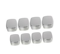 VALICLUD 8Pcs Aluminum Square Soap Containers Handmade Soap Boxes with Cosmetic Storage Cans for Daily Goods Organization