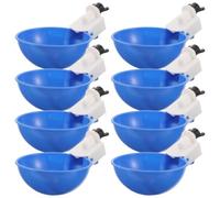 VALICLUD 8pcs Automatic Duck Waterer No Mess Drinking Cup for Geese and Ducks, Plastic Easy to Clean Poultry Water Feeder with Smooth Bottom for Farm and Livestock Coop Use