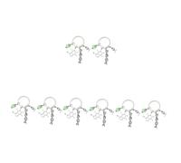 VALICLUD 8pcs Biochemistry Teacher Keychain Science Microscope Flask Pendant Key for Chemistry Educators for Teacher Day and Science Enthusiasts