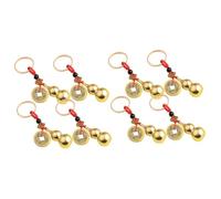VALICLUD 8pcs Brass Gourd Keychain Feng Shui Luck Pendants for Key Rings Decorative Amulets for Home Durable Brass Material Unique Chinese Style for Fortune and Wealth