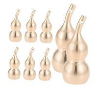 VALICLUD 8pcs Brass Hollow Gourd Pendants with Lids Key Chain Charms for Wealth Luck DIY Crafts Bag Decor Desktop Statue Accessories