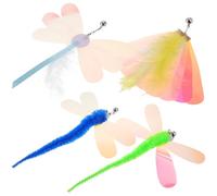 VALICLUD 8Pcs Cat Teaser Replacement Set for Interactive Cat, Includes 3 Dragonfly and 5 Butterfly Heads, Suitable for Kitten and Pet Supplies Use