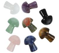 VALICLUD 8pcs Crystal Mushroom Charms Colorful Non-Fading Decorative Miniature Ornaments with Delicate Unique Style for Home and Restaurant Garden Decor