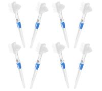 VALICLUD 8pcs Dual-Headed Soft Denture Toothbrush for Elderly - Ultra Soft Retainer Cleaning Brush Kit with Double Sided Heads, Professional Multi-Purpose Dental Cleaning Tool for Adults