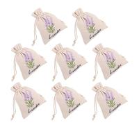 VALICLUD 8pcs Embroidered Canvas Pouches Reusable Drawstring Bags for Jewelry Storage Small Cloth Bags Embroidery for Wrapping Closet Organization