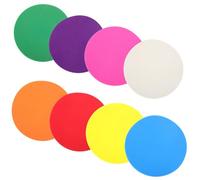 VALICLUD 8pcs Football Training Mat Soccer Agility Discs Markers Set Plastic round Flat Markers for Indoor and Outdoor Use to Athletic Ability on Training Ground