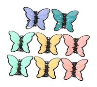 VALICLUD 8pcs Frosted Shark Clips Butterfly Hair Claw Clips Non Slip Hair Accessories for Women Girls for Summer Outfits and Casual Styling