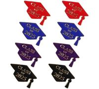 VALICLUD 8pcs Graduation Cap Brooch Class of Academic Achievement Badge Jewelry for High School College Ceremony Durable Alloy Lapel Pins for Grads